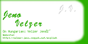 jeno velzer business card